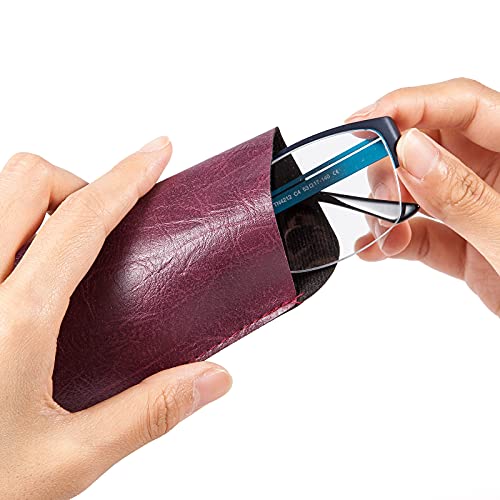 Image of TRIUMPH VISION 3 Pack Reading Glasses Pouch - Soft Eyeglasses Bag Portable Cloth Eyewear Case