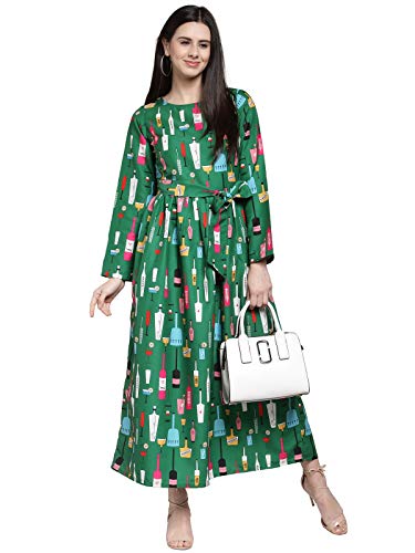 Image of pluss Women's Georgette A-Line Maxi Dress