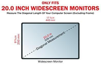 Miniatura 2 de Akamai - Pantalla de privacidad para computadora de 20 pulgadas (169), protector de seguridad negro, protector de monitor de escritorio, filtro de