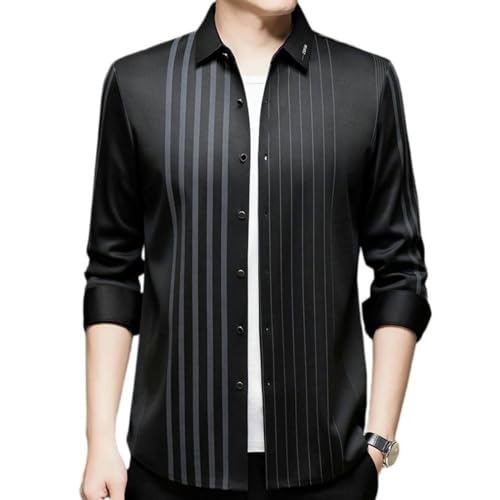 Chemise à manches longues homme anti-plis avec doublure chaude