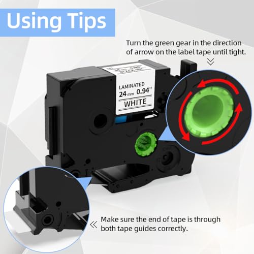 Labelife TZe Label Tape 24mm .94 Compatible with Brother P Touch 1 Inch by Labelife - Image 6
