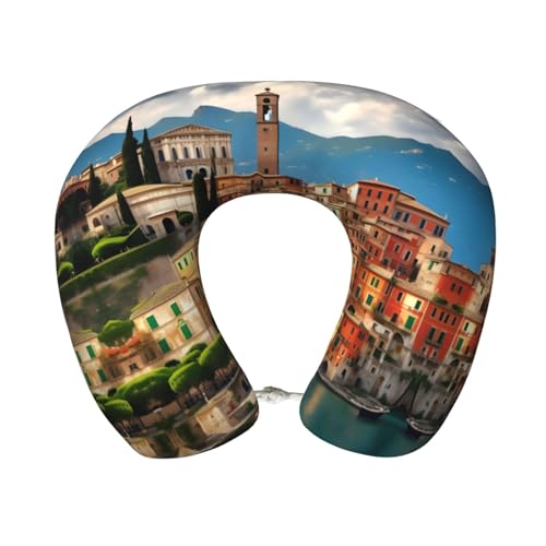 Almohada de Viaje con Diseño de Italia y Memoria