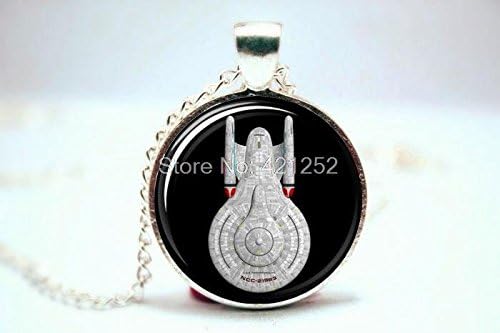 Pretty Lee 2015 Fashion Star Trek Starship Pendant Necklace Glass Photo Cabochon Necklace Christmas gift