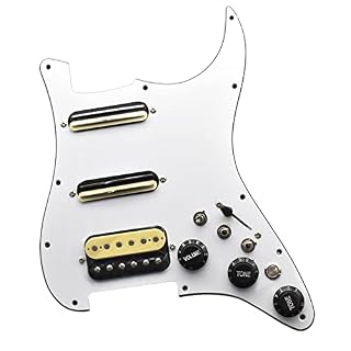 Amagogo Remplacement de Pickguard chargé pour guitare pratique, blanc robuste, installation facile, Pickguard précâblé… - Les Beatles, Paul McCartney, John Lennon, RIngo Starr, George Harrison Amagogo Remplacement de Pickguard chargé pour guitare pratique, blanc robuste, installation facile, Pickguard précâblé… – Image 5