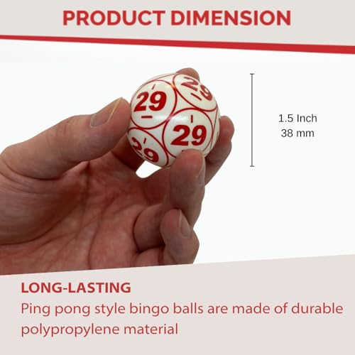 Balles de bingo ping pong pour boulier et souffleur électronique blanc - 2