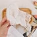Framendino, White Lace Head Kerchief Scarf Headband Non Slip Hair Scarves Fashion Bandana Soft Coverings Triangle for Styling Decor