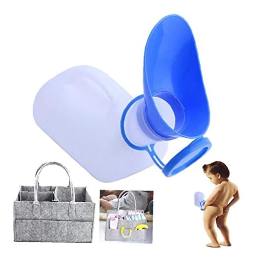 Unisex urinoflaska med lock 1000 ml bärbar nödsituation för sjukhus trafik bil, baby blöj-Caddy Organizing Felt Basket present