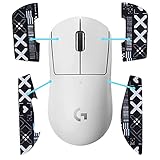 Hyekit Mouse Grip Tape for Logitech G PRO X Superlight Anti-Slip Grip Tape for Mouse - Sweat Resistant - Easy to Use Self-Adhesive Design - Pre-Cut - Professional Mice Upgrade Kit(Black)