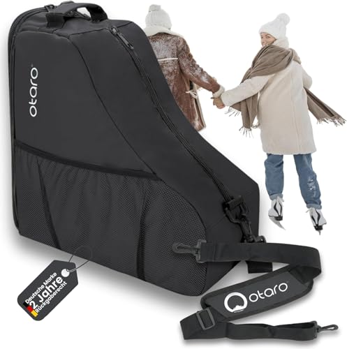 Otaro Schlittschuhtasche (schwarz) – Wasserabweisende & robuste...