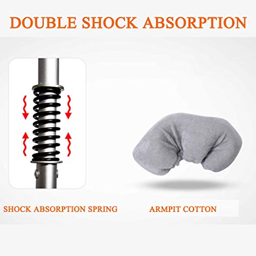 Muletas Plegables para Adultos con Resorte Amortiguador, cómoda muleta médica con Doble Amortiguador, Altura Ajustable, aleación de Aluminio Keep it in Mind