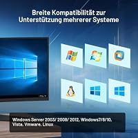 10Gb RJ45 PCI-E-Netzwerkkarte mit X540-Controller, Gigaplus X540-1T 10Gb Ethernet Adapter mit Einzelner 10Gbe PCI-E NIC, Unterstützt Windows/Linux/ESX-Server – Ansicht 6