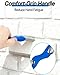 4 Sizes Barrel Jointer with Storage Bag Masonry Brick Jointer Tool Steel Handle Lightweight Bricklaying Trowel Builder Tool for Wall Renovation Ceramic Tile 1/2in 5/8in 3/4in 7/8in,Blue-With Bag