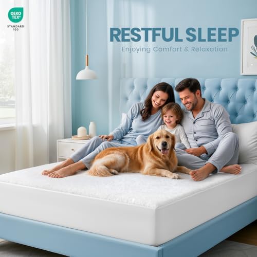 Utopia Bedding Waterproof Mattress Protector Full/Double Size, Premium Terry Mattress Cover 200 GSM, Breathable, Fitted Style with Stretchable Pockets (White) - 4