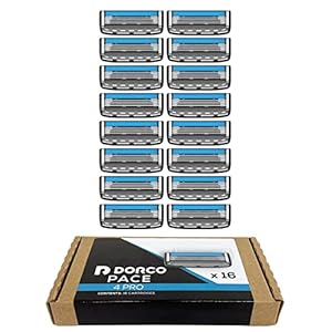 Dorco Pace 4 Pro – Four Blade Razor Shaving System – 16 Cartridges (No Handle)