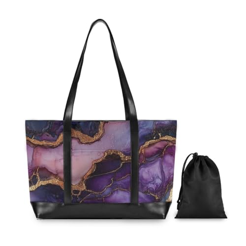 Marble Purple Burgundy professional work bag with laptop compartment with zipper tote for Travel Pool Swim Beach Vacation Necessities with lunch bolsa para laptop mujer2