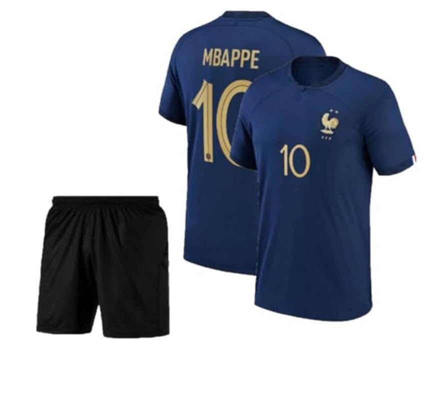 Sports Soccer Mbapee 10 Home Kit T Shirt Jersey with Shorts 2022/2023(Boys,Kids,Mens)-image-46