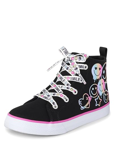 The Children's Place Girl's Casual Lace Up Hi Top Sneakers