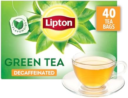 Lipton Decaf Green Tea Bags, Unsweetened Iced or Hot Tea Bags, 240 Total Tea Bags (40ct - Pack of 6)