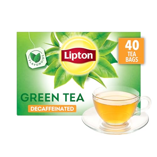 Lipton Decaf Green Tea Bags, Unsweetened Iced or Hot Tea Bags, 240 Total Tea Bags (40ct - Pack of 6)