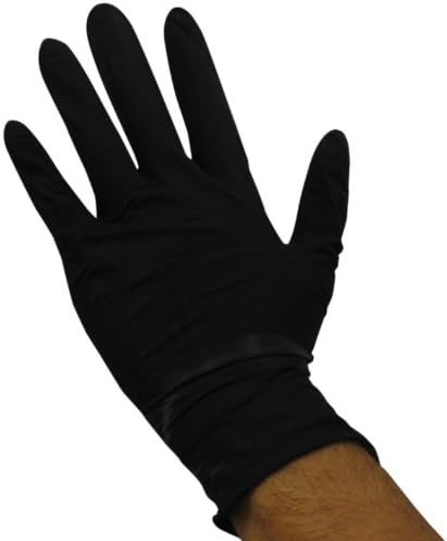 Emerald 6X Black Nitrile Medical Grade Gloves Case Large