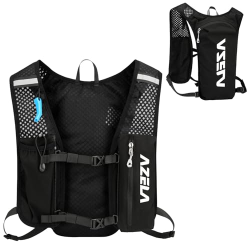 Image of Azarxis Running Water Bottles Flask BPA Free Leakproof Hydration Vest Packs Waist Belt Replacement for Triathlon Marathon Hiking Cycling Climbing Runner
