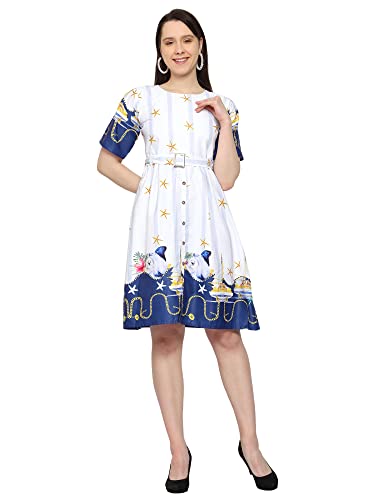Image of Avlin Stylish One Piece Dress with Belt
