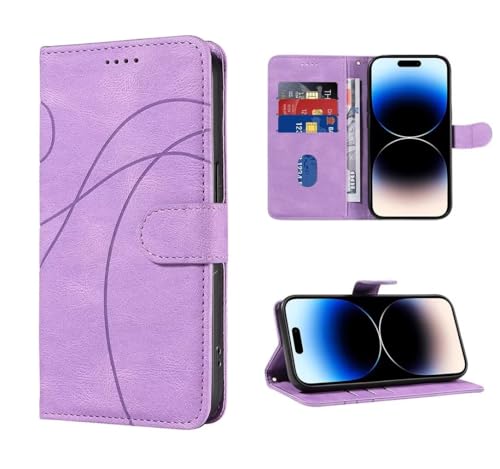 SEAHAI Cover per Oppo A53s / Oppo A53, Custodia Pelle Flip Portafoglio con Kickstand/Slot per Schede/Protezione RFID, Premium PU/TPU Antiurto Magnetica Libro Case - Porpora