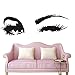 Produktbild Wand Aufkleber Schöne Big Eye Lashes Home decoratoin Vinyl Schlafzimmer Wandtattoo Art Decor Frauen Beautiful Eyes Innen Design Schlafzimmer Aufkleber Wandbild yo-94 40X122CM schwarz