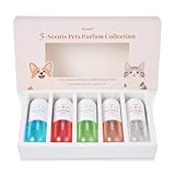 Dog Cologne & Pet Perfume Gift Set – 5 Long Lasting Scents for Dogs & Cats – Natural, Alcohol-Free Pet Fragrance – Safe Deodorizing Grooming Mist for Puppies & Kittens