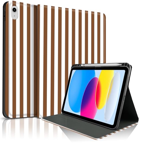 Protection iPad 11 2025 pour le bureau et la maison motif rayé