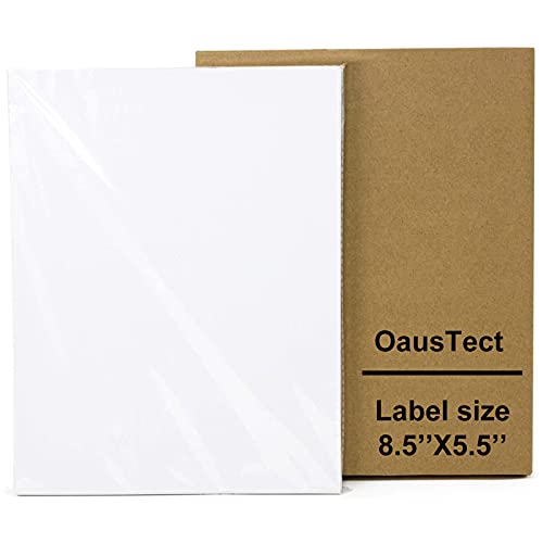 Half Sheet Shipping Labels 2 Per Sheet Mailing Labels Adhesive Laser & Inkjet Printer Printable, 5126/8126, 8.5" X 5.5" Blank White Postage Labels (50 Sheets-100 Lables) #TOP5