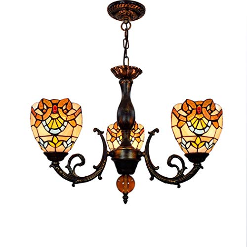 Lampe à emporte-lumière baroque YRYRYW en verre d'art à 3 bras 40W