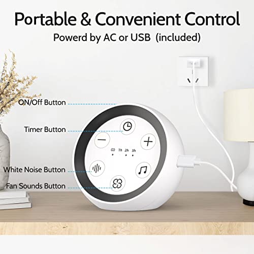 Soundme Portable Sound Machine White Noise Machine For Sleeping With 32 Soothing Sounds Loud Travel Sleep Pink Brown Noise Machine For Baby Kids Adults 36 Volume Levels 4 Timer Sound Healing Machine #TOP6