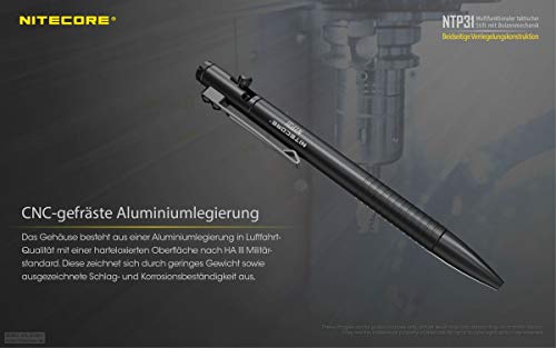 Taktischer Nitecore Kugelschreiber mit Glasbrecher für Outdoor-Nutzung