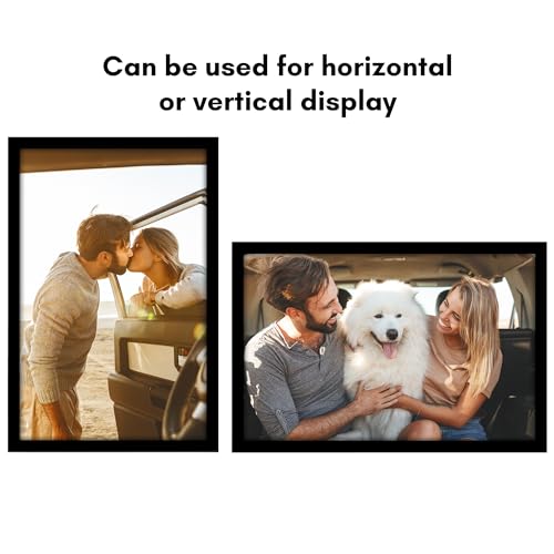 Americanflat 16x25 Poster Frame with Polished Plexiglass - Black Picture Frame - Wide Photo Frames Made of Engineered Wood for Vertical or Horizontal Wall Display - Epic Collection - Black