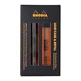 ロディア シャープペン スクリプト リードケース 替芯 レフィルセット 0.5mm アルミニウムボディ・アルマイト加工 ブラック RHODIA cf9358