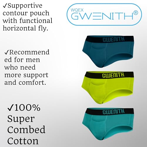 Image of Premium Underwear for Men Briefs Innerwear with 6 Months Stitching Warranty Supportive Contour Pouch Functional Horizontal Fly & Anti Bacterial (Pack of 1)