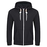 Sportlicher Zip-Hoodie mit lässig jugendlichen Design, höchste Materialqualität sorgt für einen tollen Tragekomfort, urbaner und modischer Stil, die perfekte Ergänzung für Ihr passendes Outfit im Großstadtdschungel, in Übergrößen erhältlich.