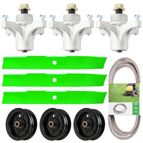JYLEYJ 50 Inch Mower Deck Rebuild Kit Fit for Toro TimeCutter SS5000 SS5060 MX5000 MX5060 Z5000 Includes 3 Spindle 121-0751 3 Blade 110-6568-03 3 Idler 106-2175 1 Be lt 119-8819