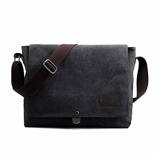 Outreo Borsa Tracolla Uomo Vintage Borse Da Spalla Di Tela Sacchetto - Foto 7