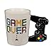 Imagen de BLUECHOLON Taza de cerámica Game Over con asa en forma de mando