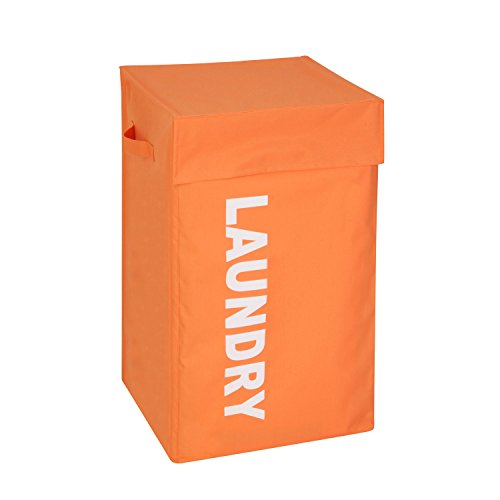 Honey-Can-Do Hmp-04293 Square Hamper With Lid, Orange, 14 By 23-Inch #TOP23