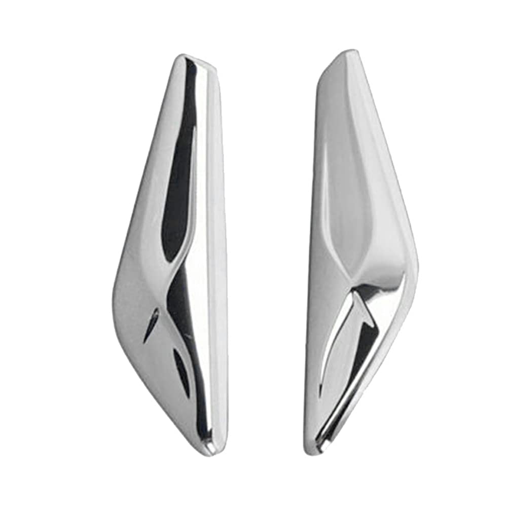 Baceyong Lot de 2 revêtements d'aile avant en ABS chromé, entièrement compatible avec BMW X3 X4 F25 F26 2015-2018, 51117338569, 51117338569, 51117338570