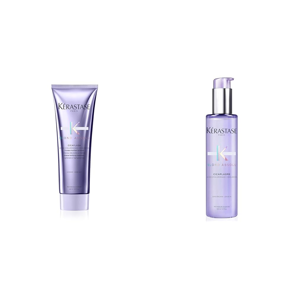 Kérastase | Blond Absolu, Siero Fortificante, Trattamento Termo-Protettivo Senza Risciacquo, Per Capelli Danneggiati & Decolorati, 150 ml & Blond Absolu, Balsamo Riparatore & Anti-Rottura, 250 ml