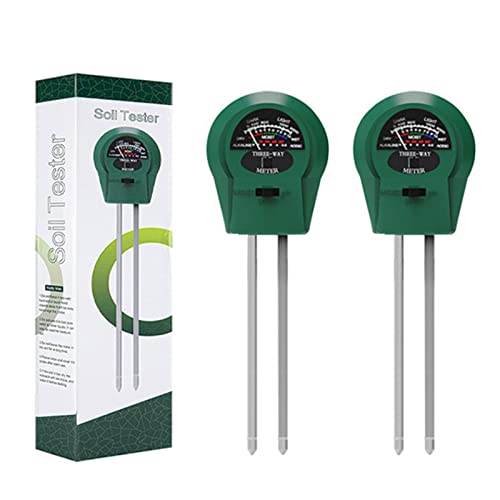 Sunswendi Medidor de humedad del suelo para plantas, 3 en 1, medidor de humedad/luz/pH, juego de herramientas de jardín, medidor de humedad para plantas, 2 unidades Cover