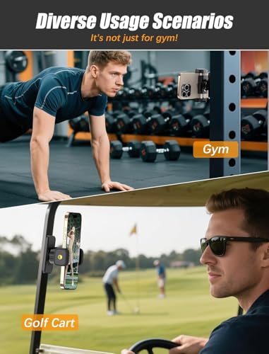 Image of CLOUDVALLEY Gym Magnetic Phone Holder, 360 Adjustable Strong Magnetic Phone Mount with Tripod & Fill Light Support, Universal Workout Mobile Holder for Gym, Fitness, Home & All Smartphones