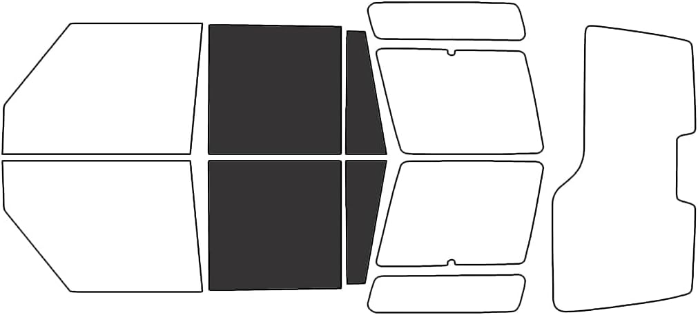 Rvinyl Window Tint Kit Compatible with Land Rover Discovery Ii 2000-2002 - Back Precut Kit - 20%