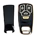 WENHENI Keyless Entry Systems Key for Audi Key Fob Cover Shell with Keychain Fit for Audi A3 A6 Q5 S4 S5 SQ5 RS5 A4 A5 Q7 TT TTS (Gold-Black)