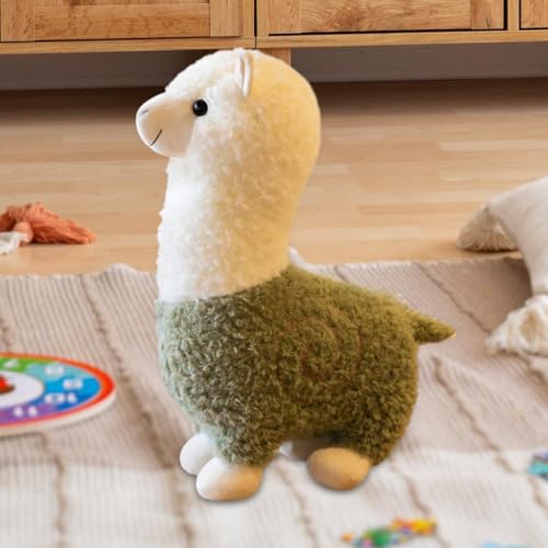 Peluche alpaga vert de 65cm Qianly pour coussin de salon - 6