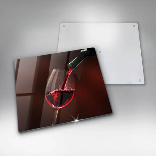 Planche à découper 60x52cm résistante en verre multifonctionnelle décorative vin
